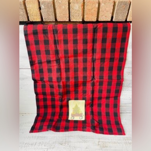 *Merry Christmas Red Wagon Dish Towel - Picture 3 of 10